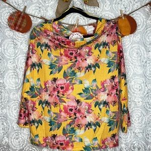 Umgee Golden Floral Top - NWT Size L